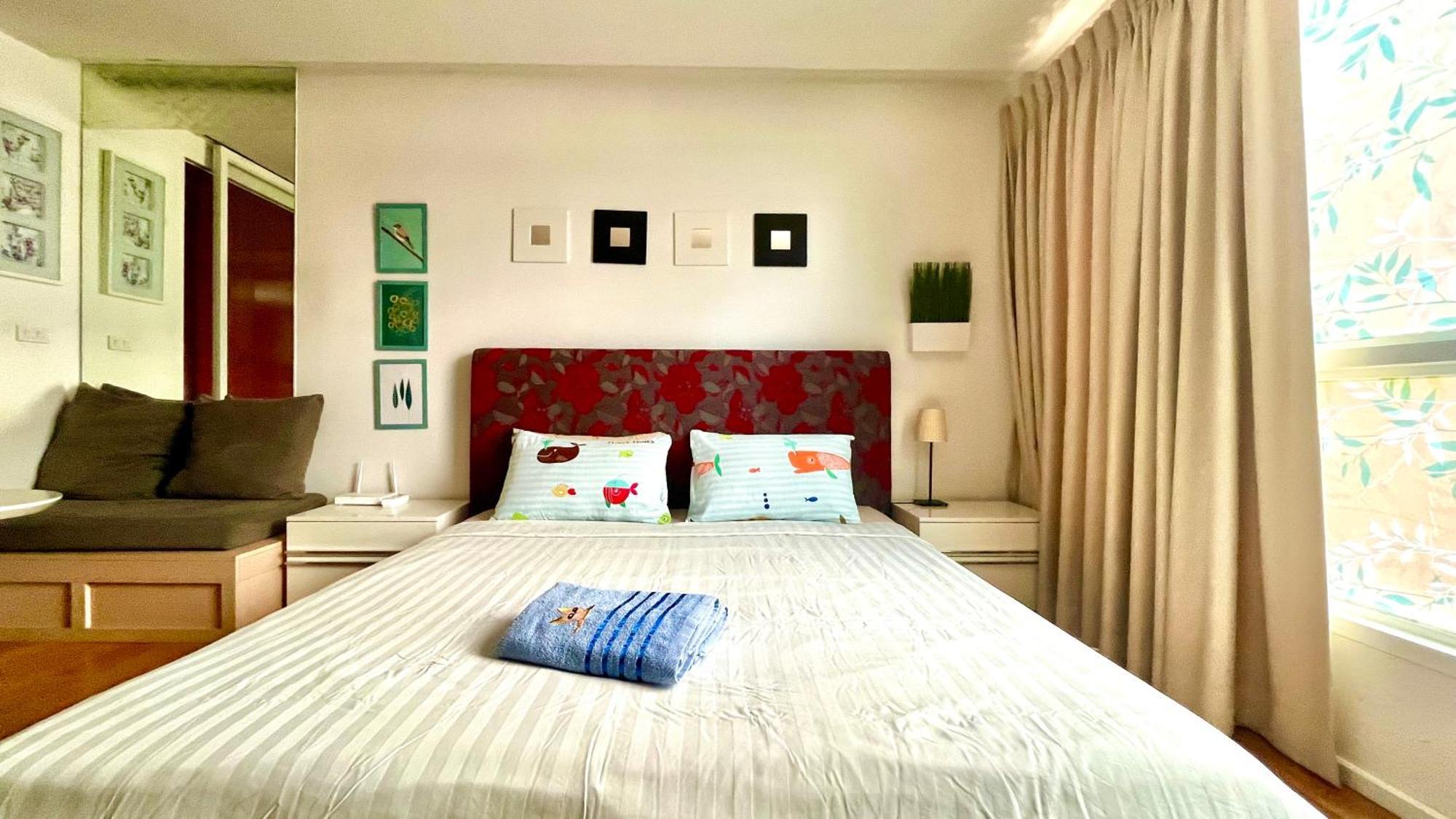Cozy Studio Walk To Bts Free Wi-Fi Great Location Bangkok Exterior foto